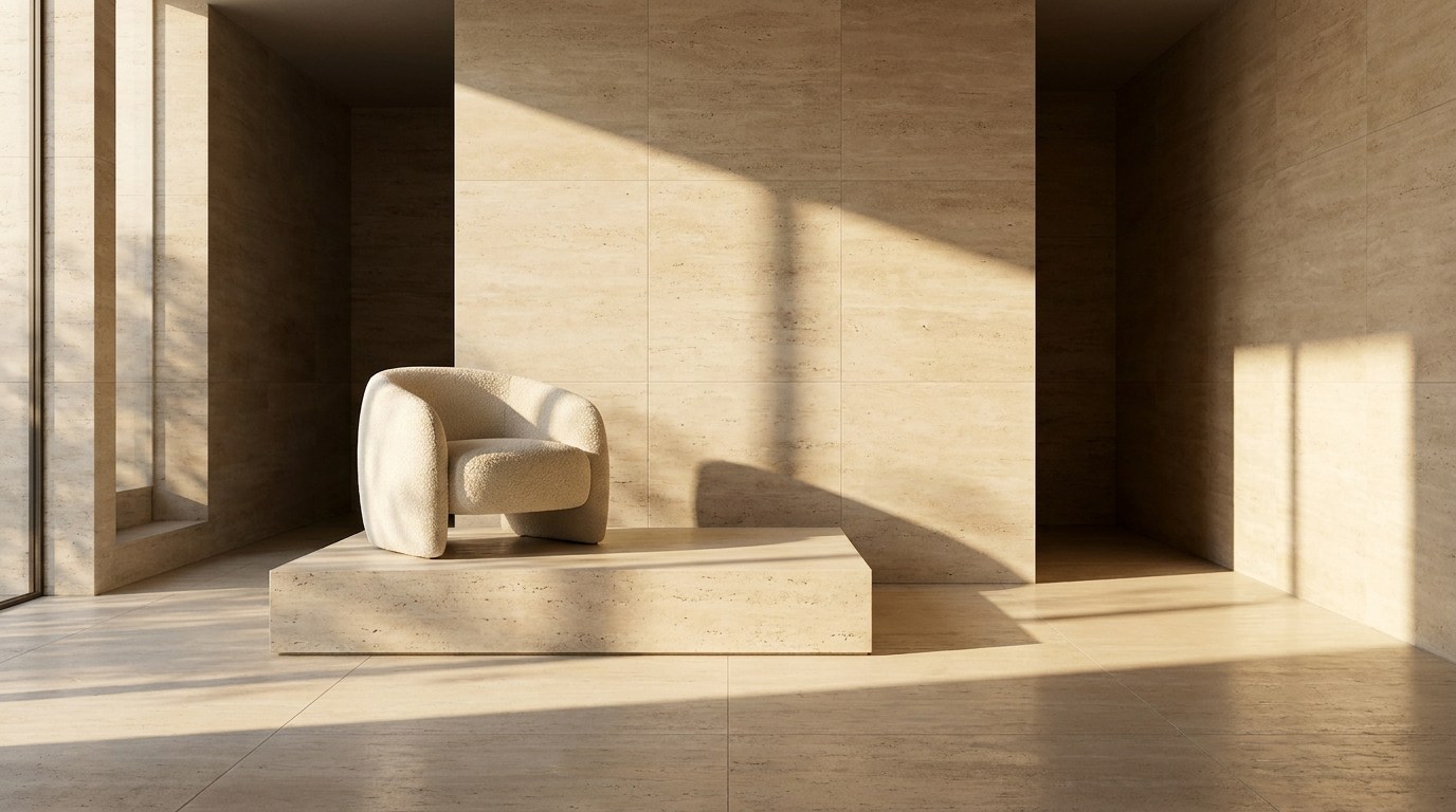 Travertine look tiles by Marmoré