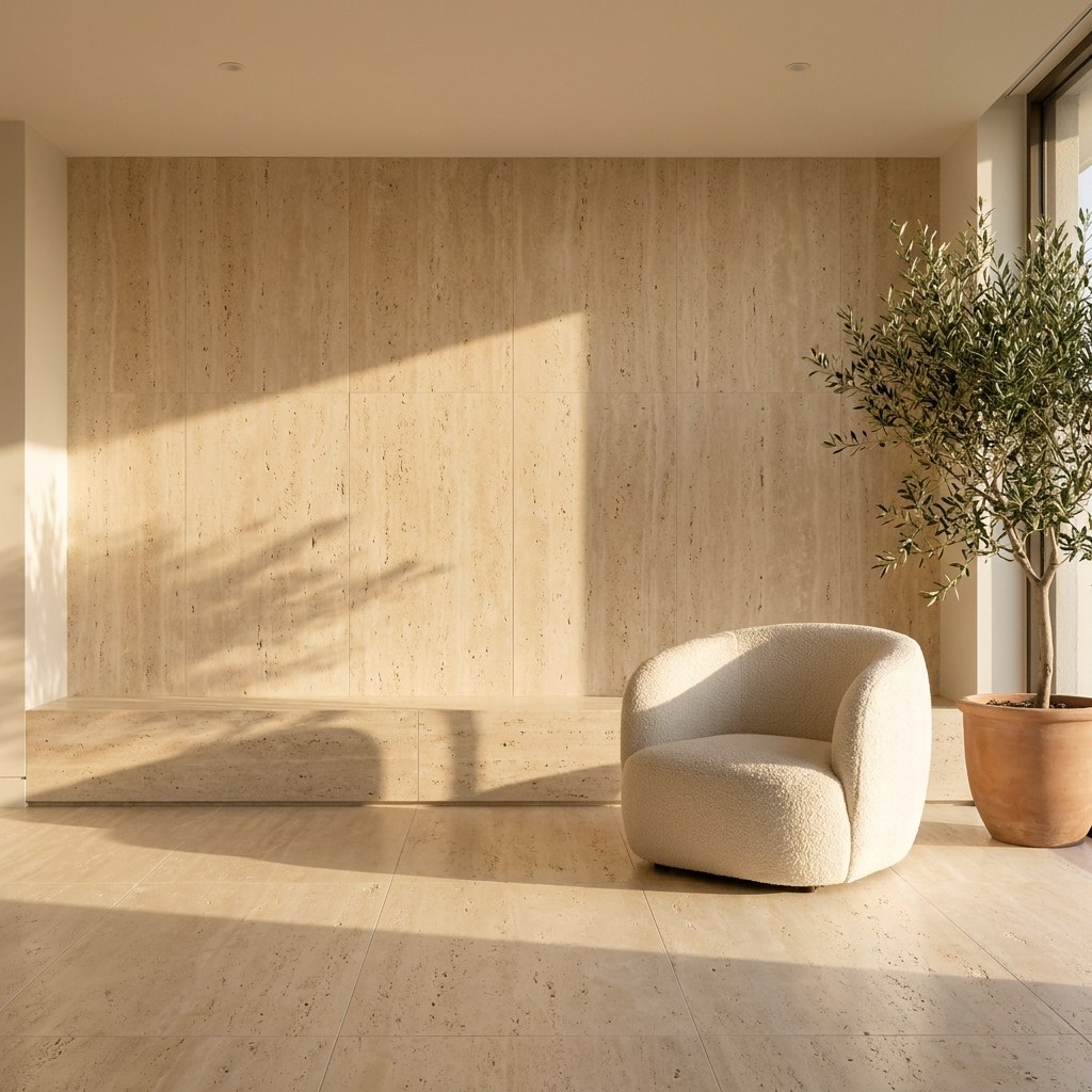 Travertine tiles