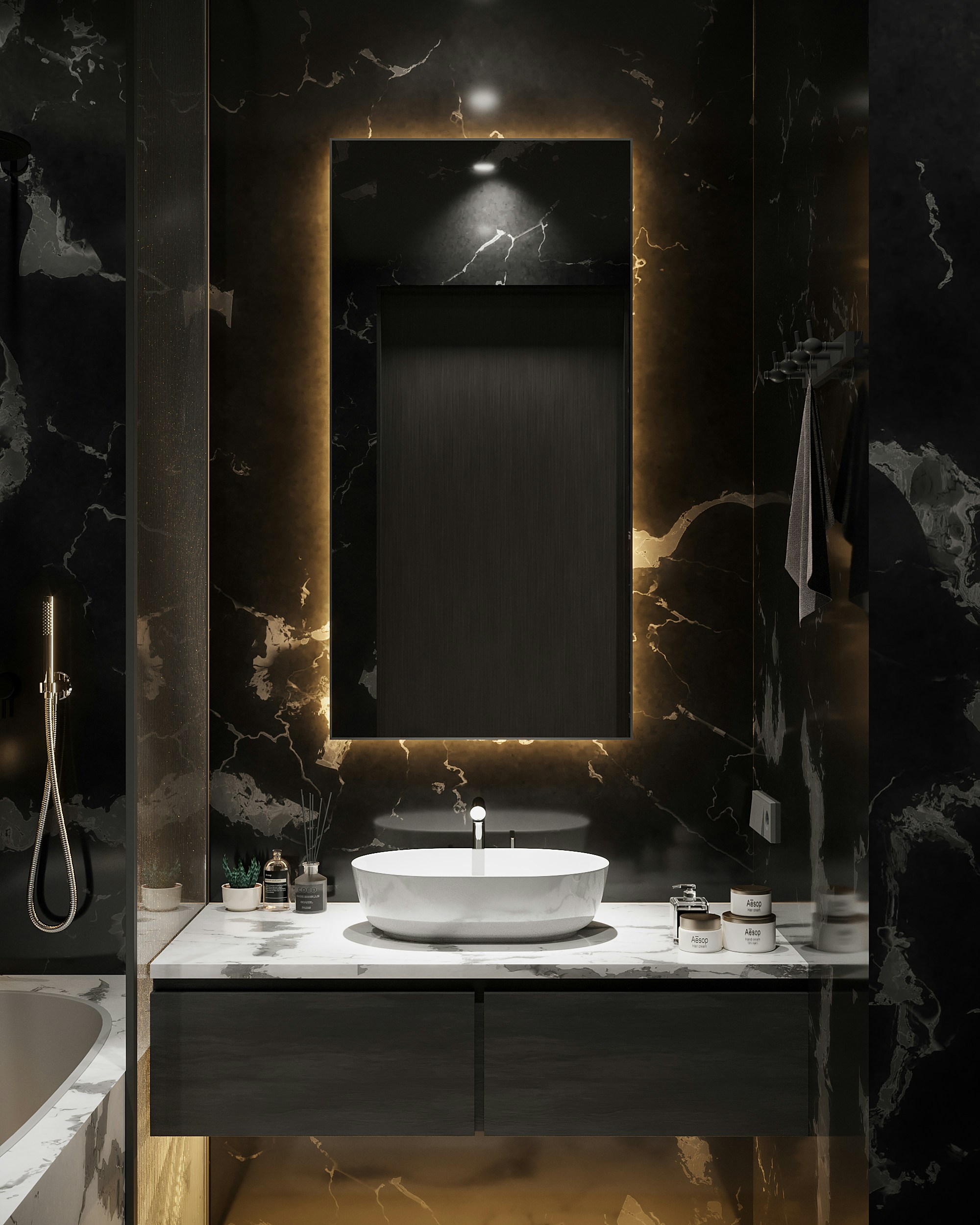 Matte Noir Ensuite