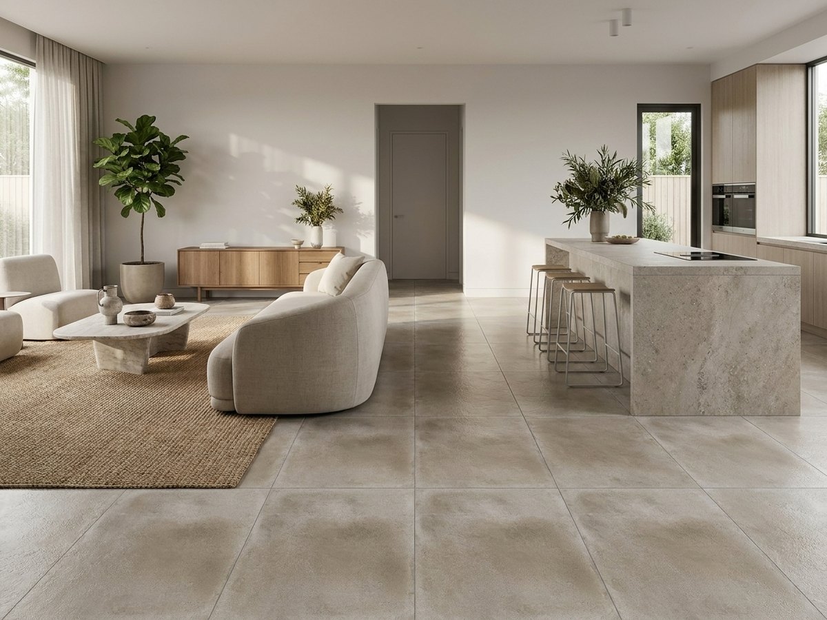Beton Perla in a room