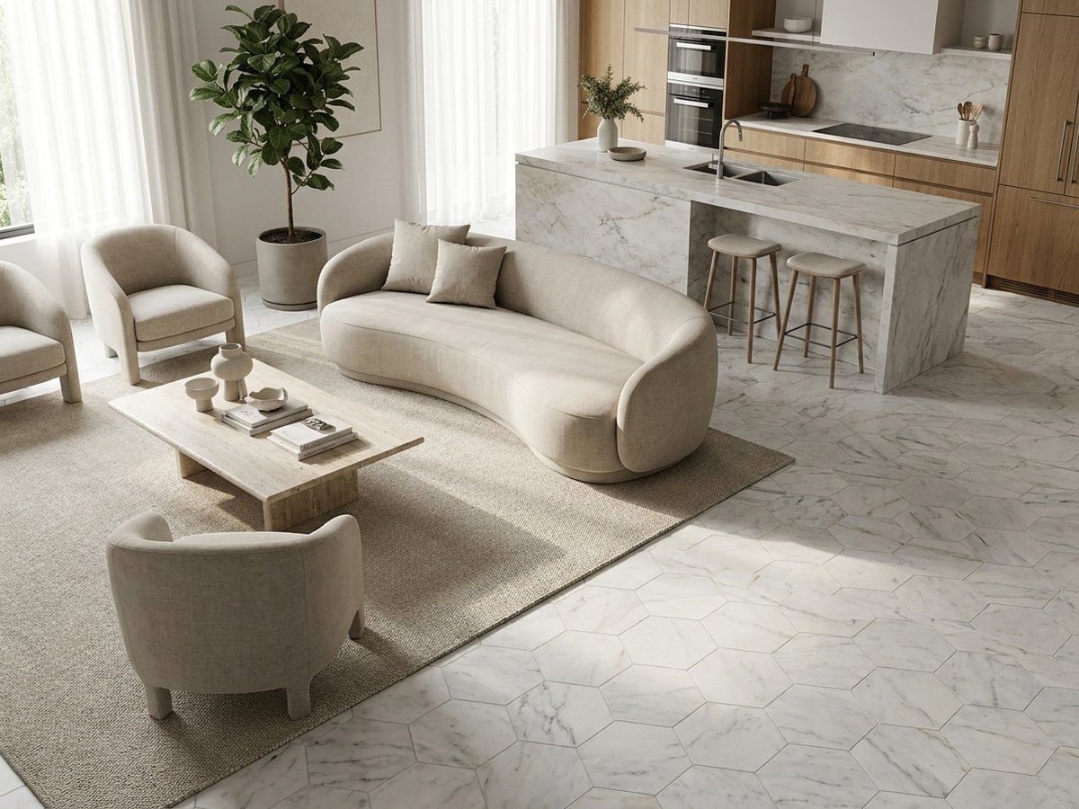 Granito Meridiano in a room