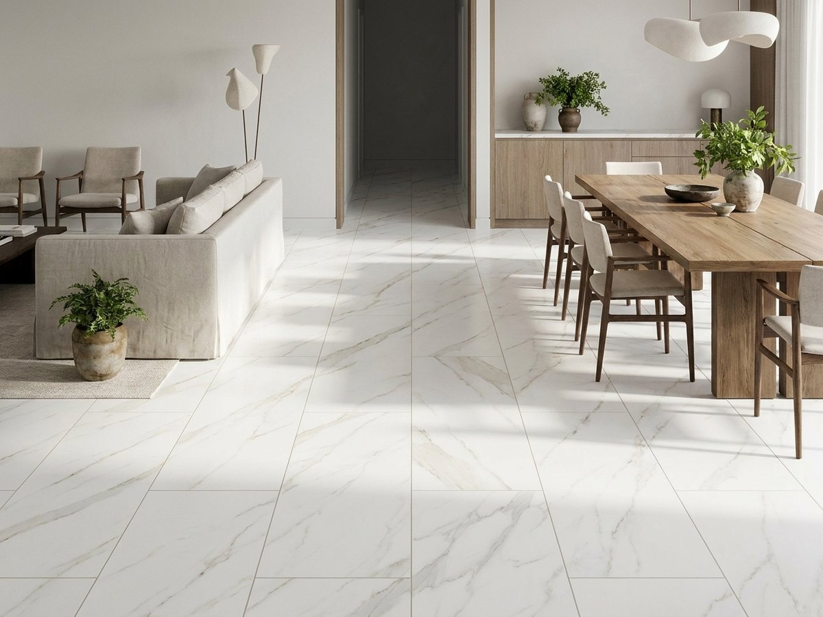 Calcutta Imperiale White in a room