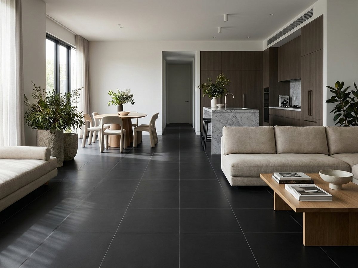 Cementina Anthracite in a room