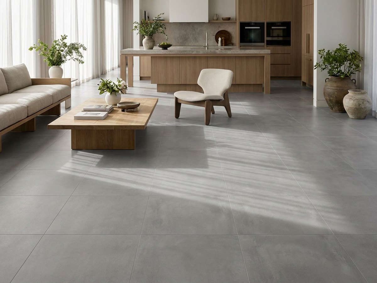 Design Concrete Light Grey in a room