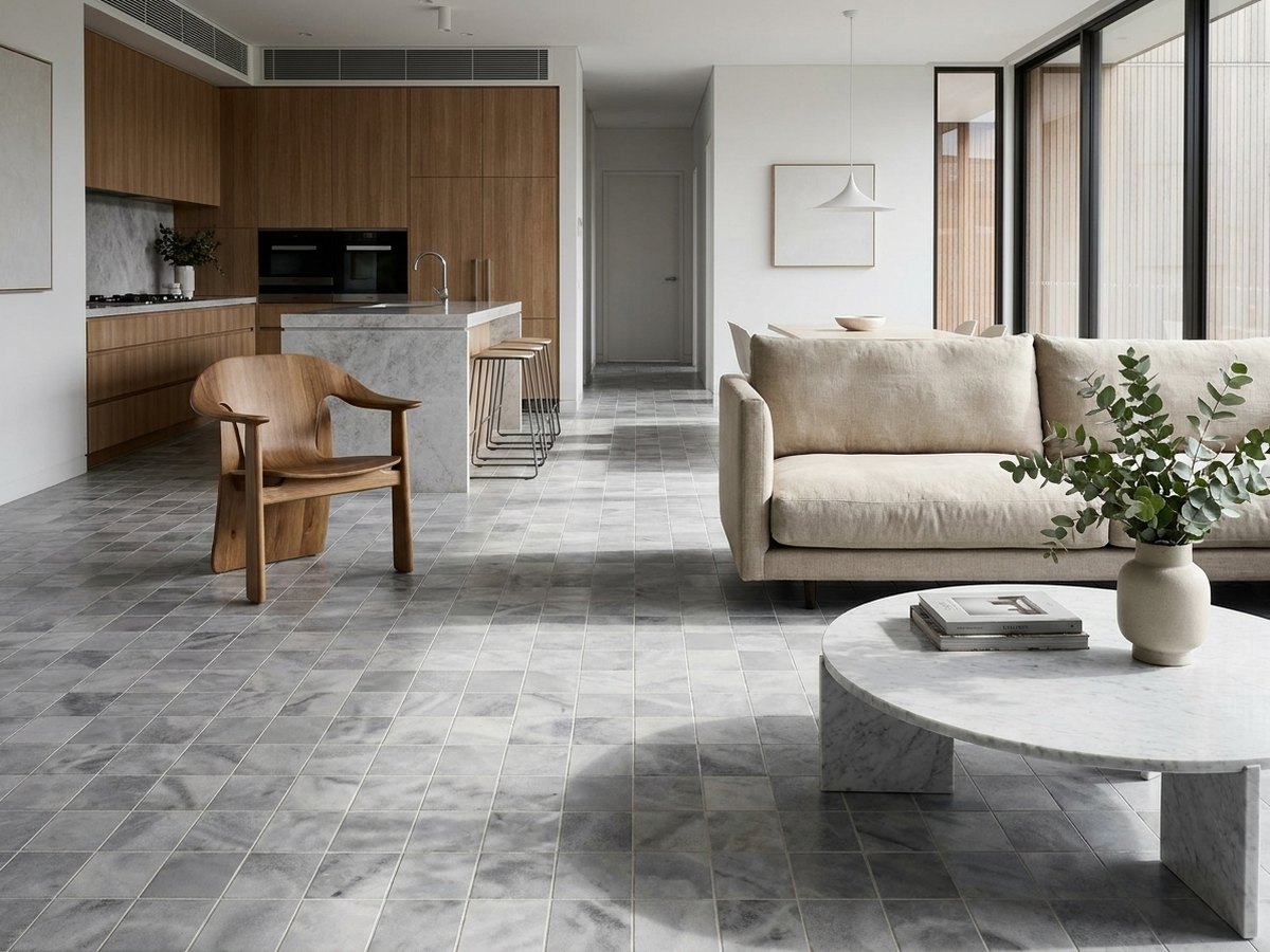 Eco Stone Statuario in a room