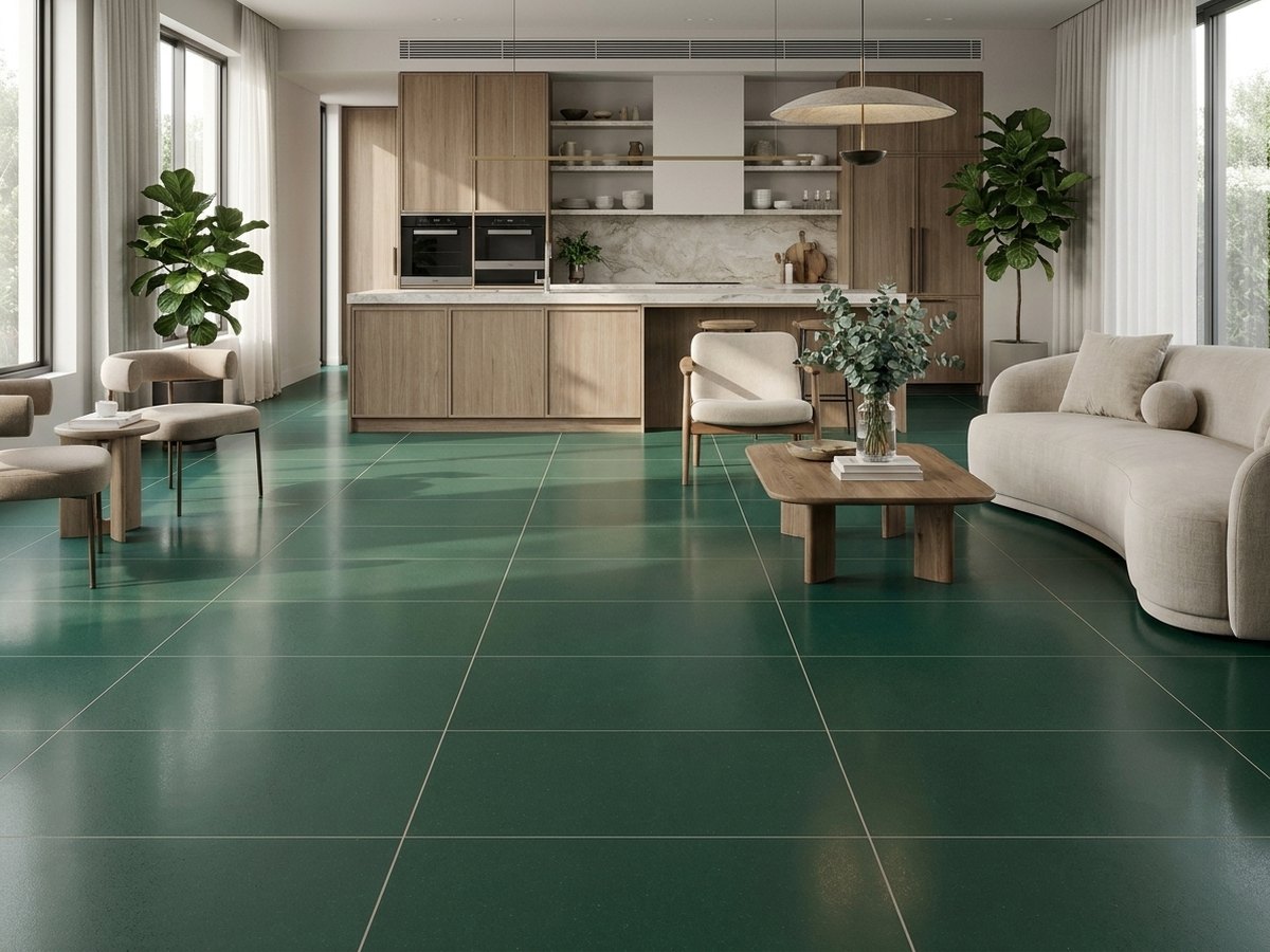 Evoque Metal Green Blue in a room