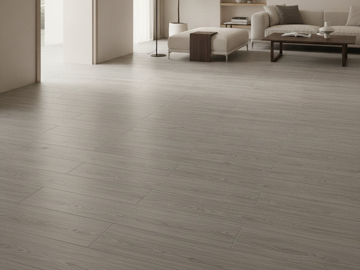 Laguna Cement Wood Light Grey in a room
