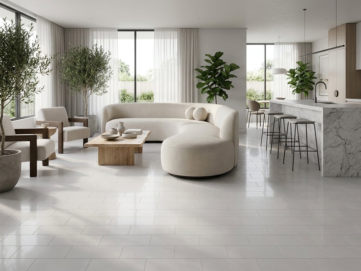Bianco Crepuscolo in a room