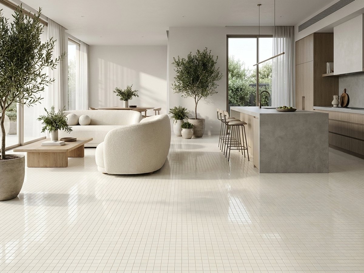 Arabescato Lucente in a room