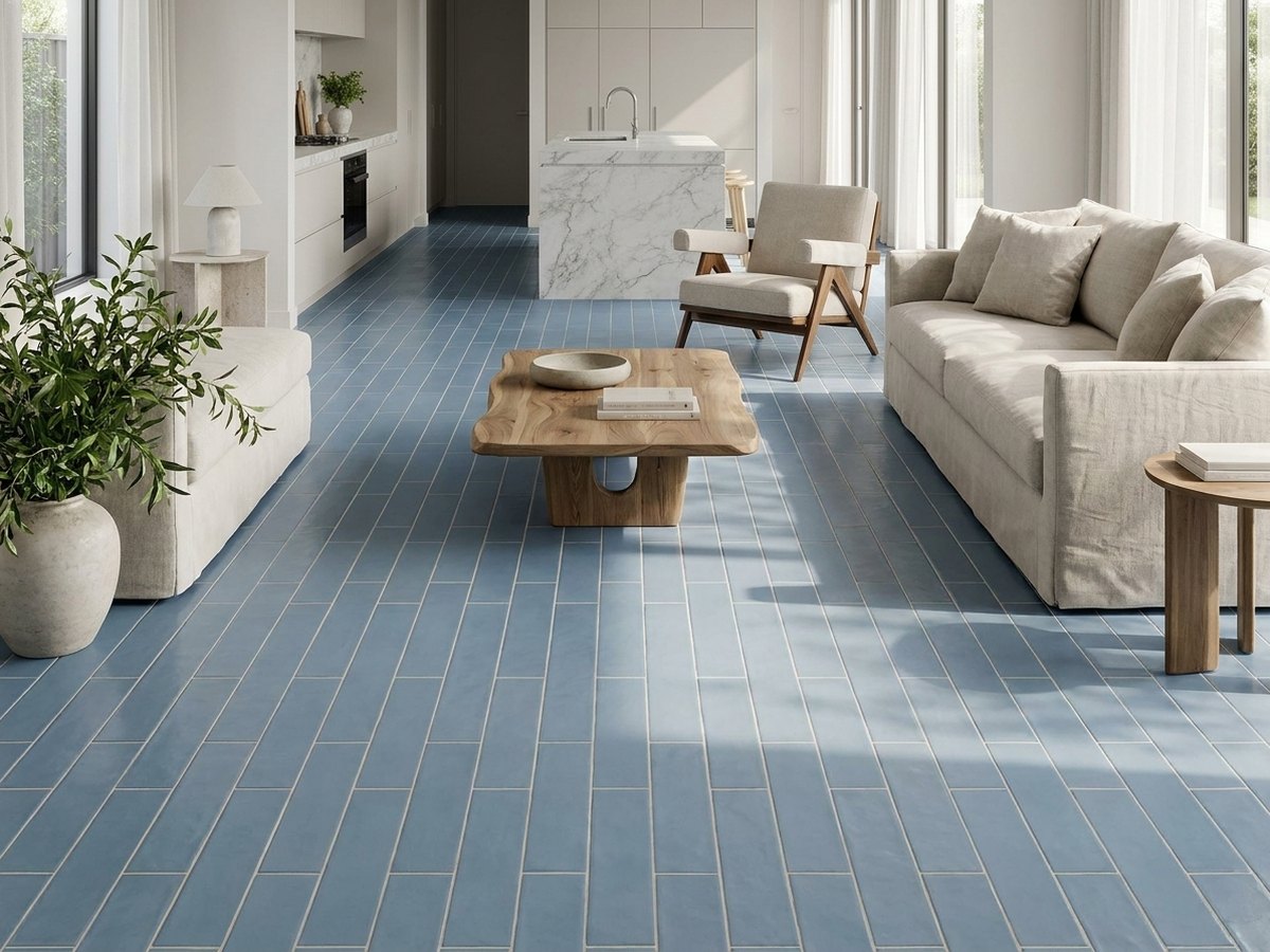 Metro Sky Blue in a room