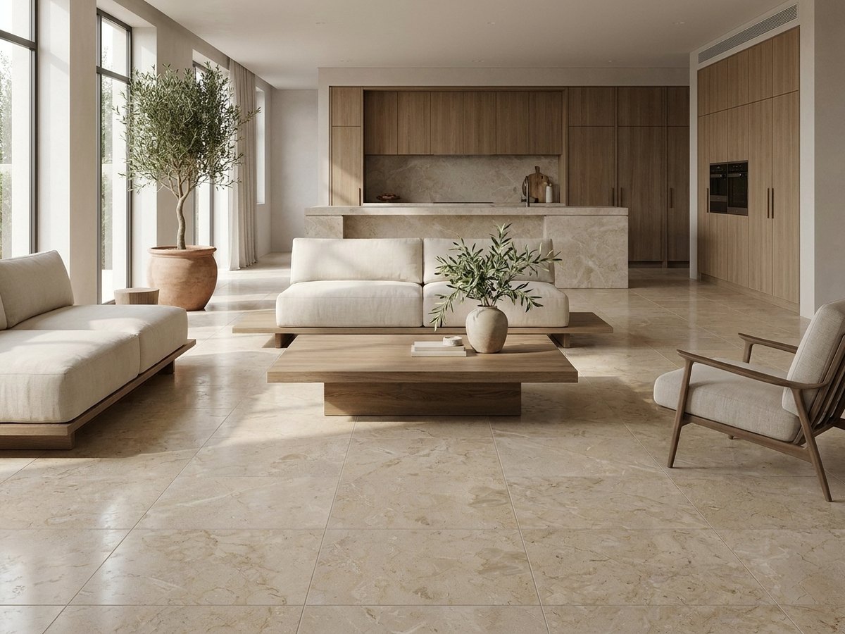 Statuario Alba in a room