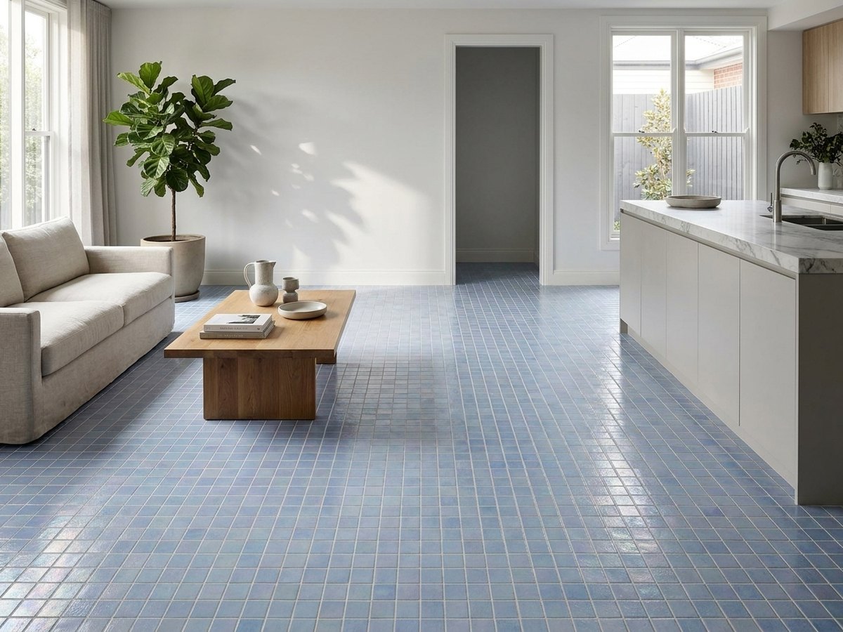 Opalescent Azul Celeste in a room