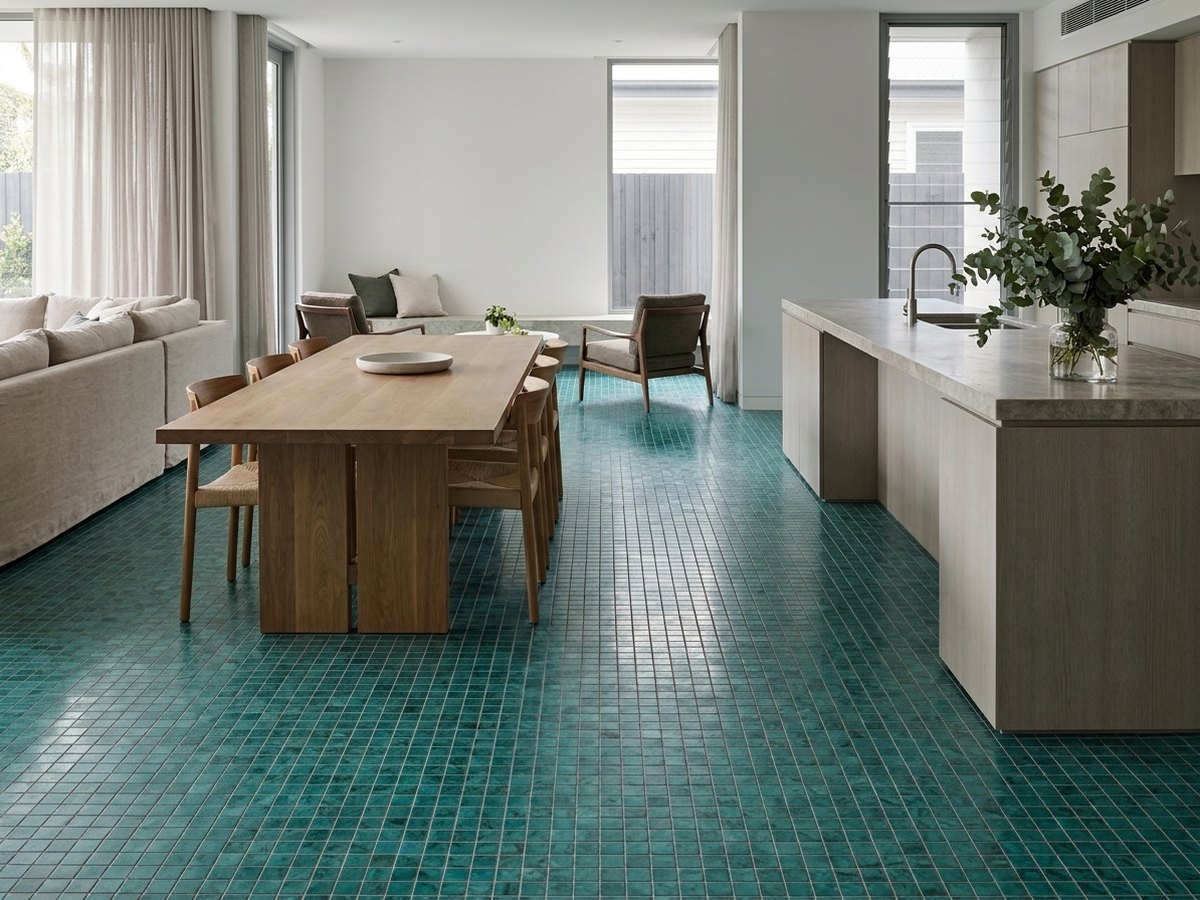 Penny Arrecife Emerald in a room