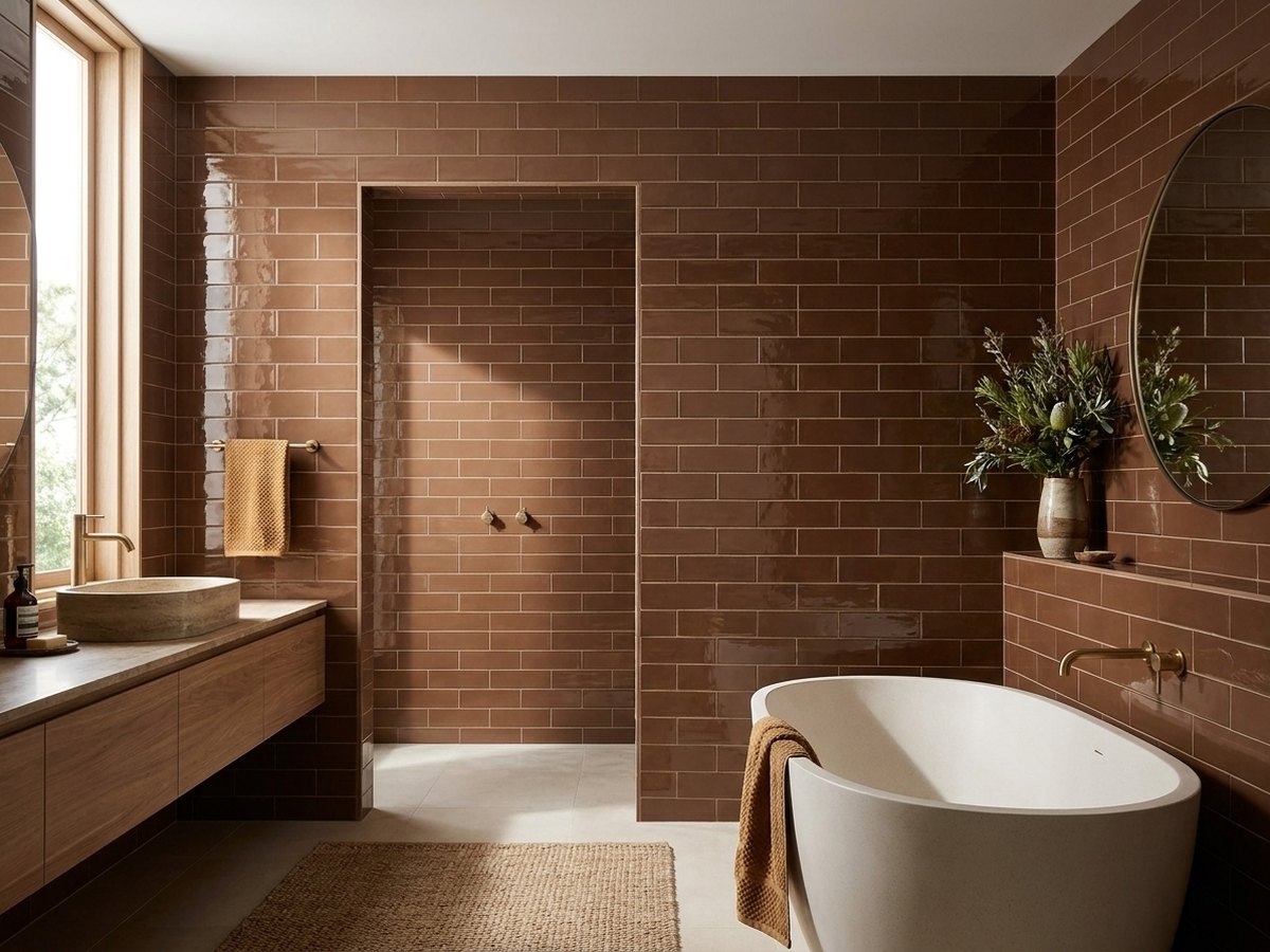 Portofino Brick Green in a room