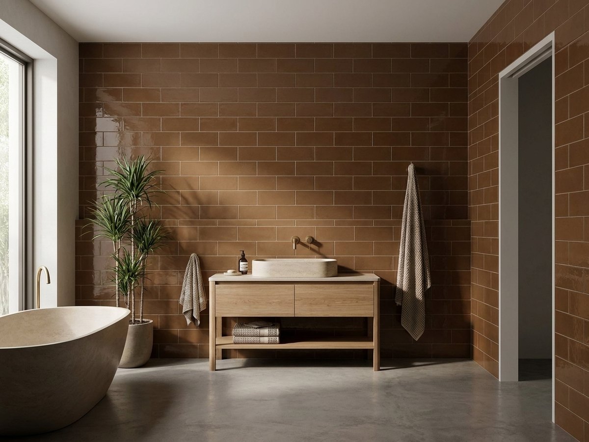 Portofino Brick Musk in a room