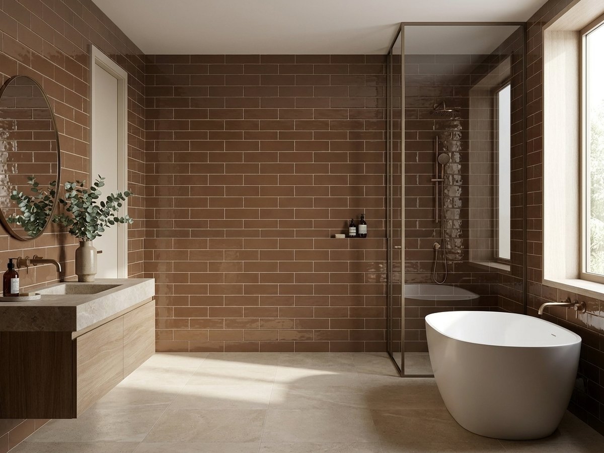 Portofino Brick Pink in a room