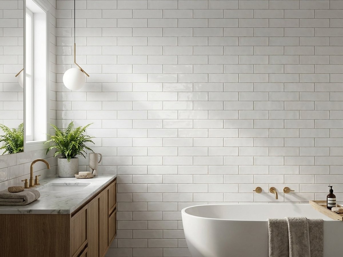 Portofino Brick White in a room