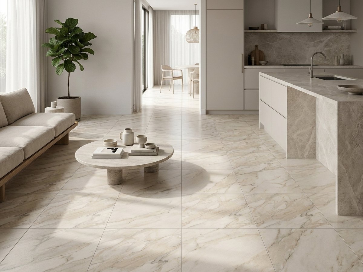 Rapolano Marble Beige in a room