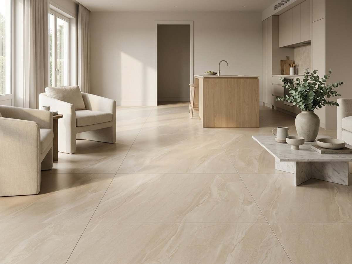 Rapolano Marble Beige in a room