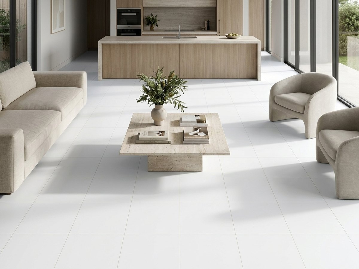 Rapolano Marble Light Beige in a room
