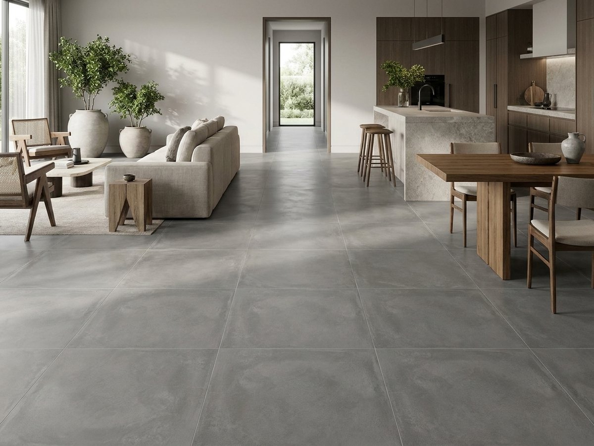 Revive Concrete Graphite Grey in a room