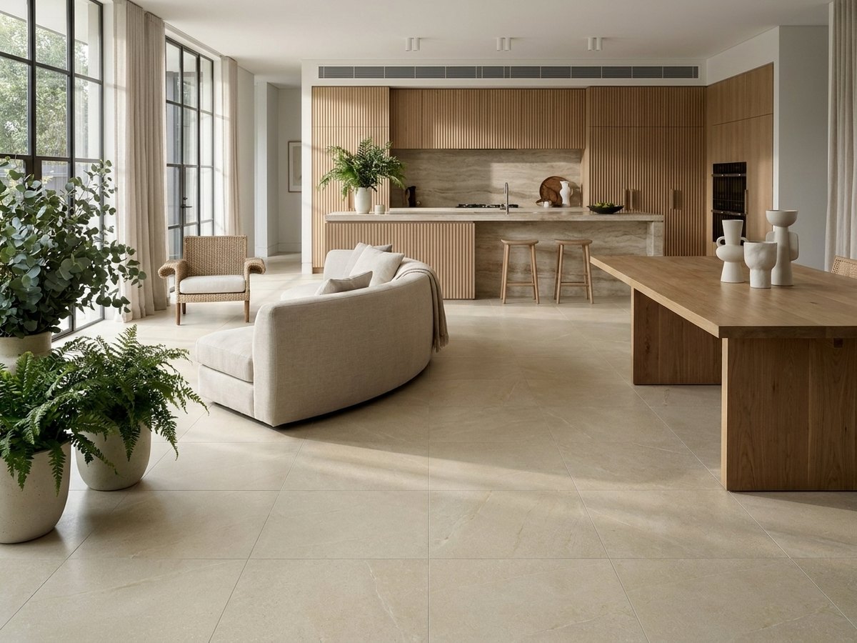 Bianco Broccato in a room