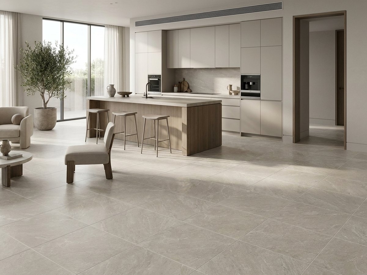 Travertino Onda in a room