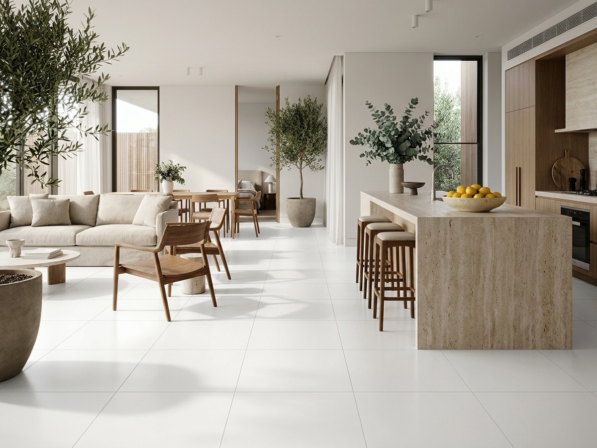 Carrara Marfil in a room